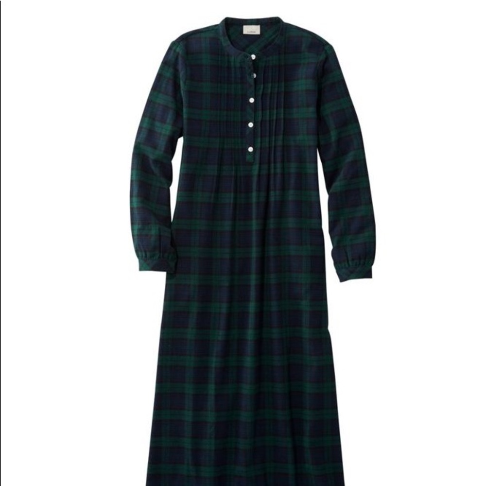 L.L. Bean Plaid Flannel Nightgown